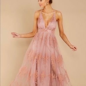 Dusty rose maxi dress